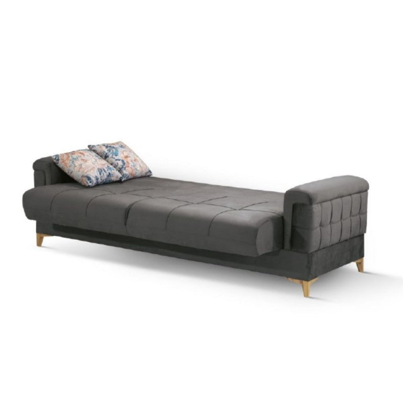 DIVANO LETTO CONTENITORE KEMER GRIGIO SCURO