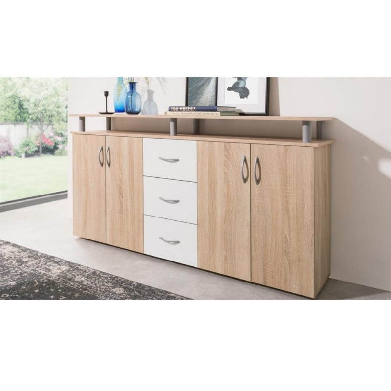 CREDENZA NEVADA 4 ANTE E 3 CASSETTI ROVERE