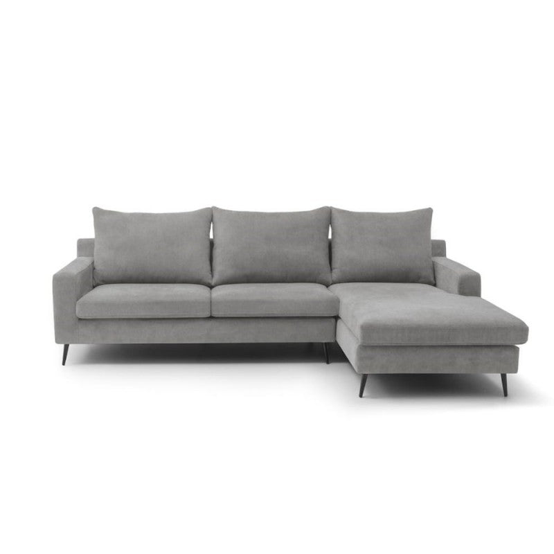DIVANO CHARLIE CON PENISOLA DESTRA COLORE GRIGIO CHIARO