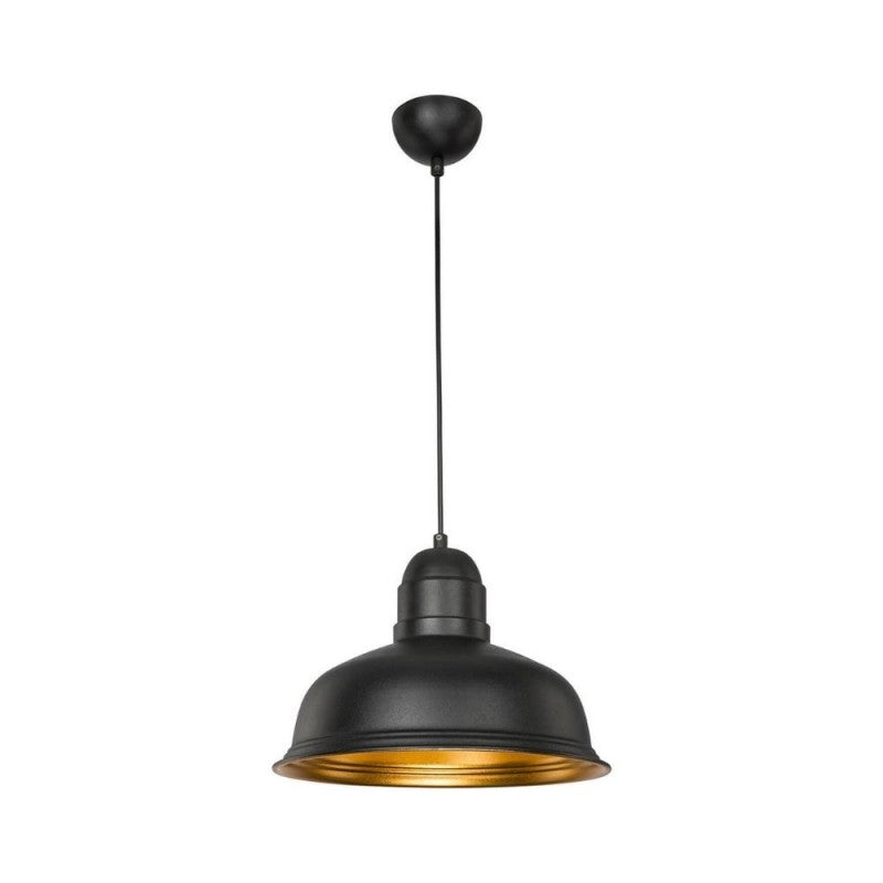 LAMPADA A SOSPENSIONE KUMBET MDL3053 METALLO NERO INTERNO ORO