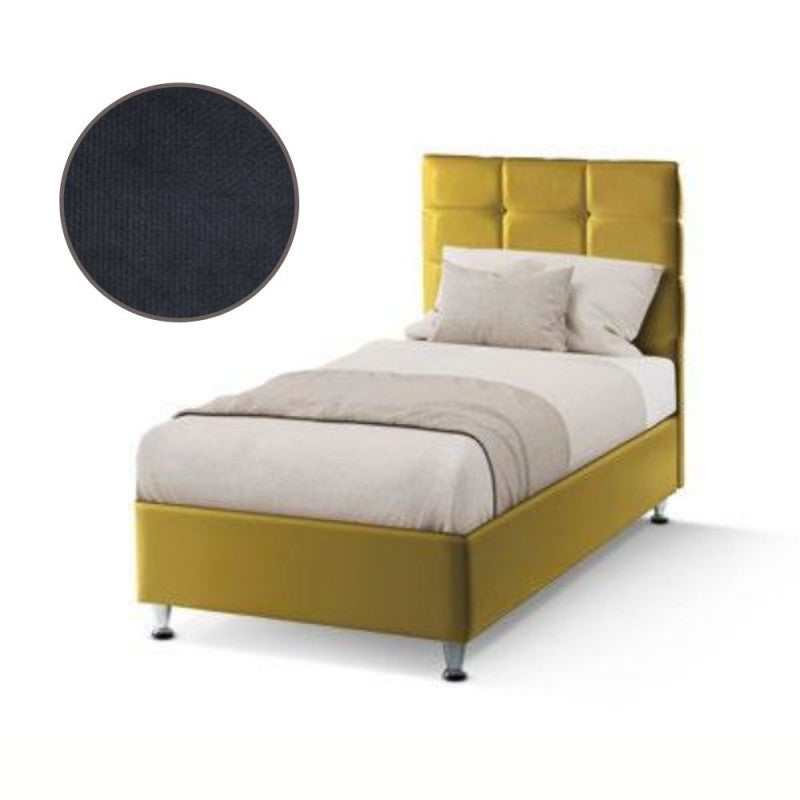 LETTO SINGOLO CONTENITORE NOVA VELLUTO 92X206