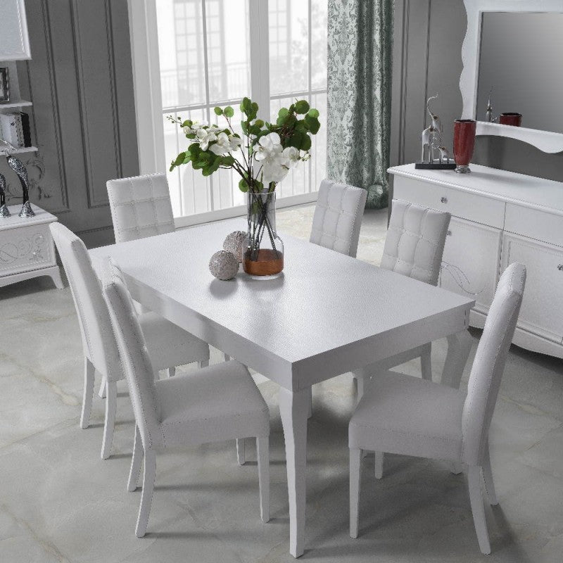 Specchiera con Cornice 160x7x85H cm. Giselle Colore Bianco Prezzo