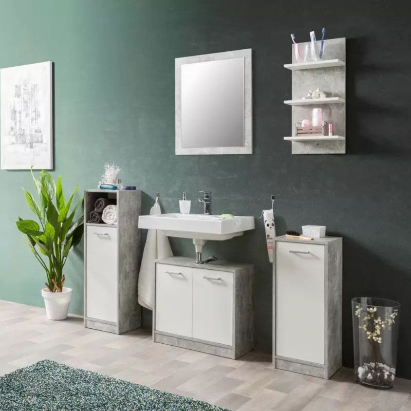 Set bagno Madeira beton bianco